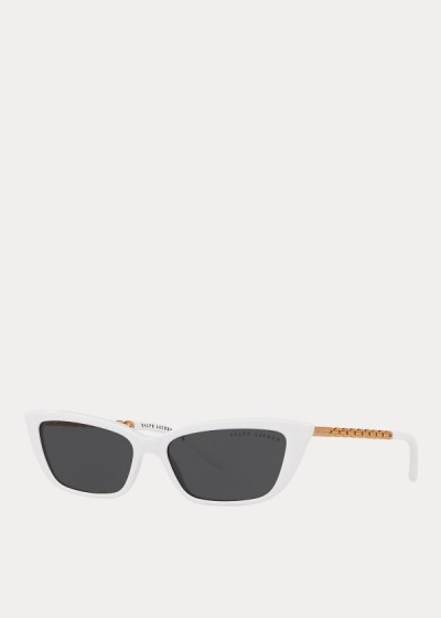 Gafas De Sol Ralph Lauren Mujer Blancos - Chain-Link Cat-Eye - ERFKW3740